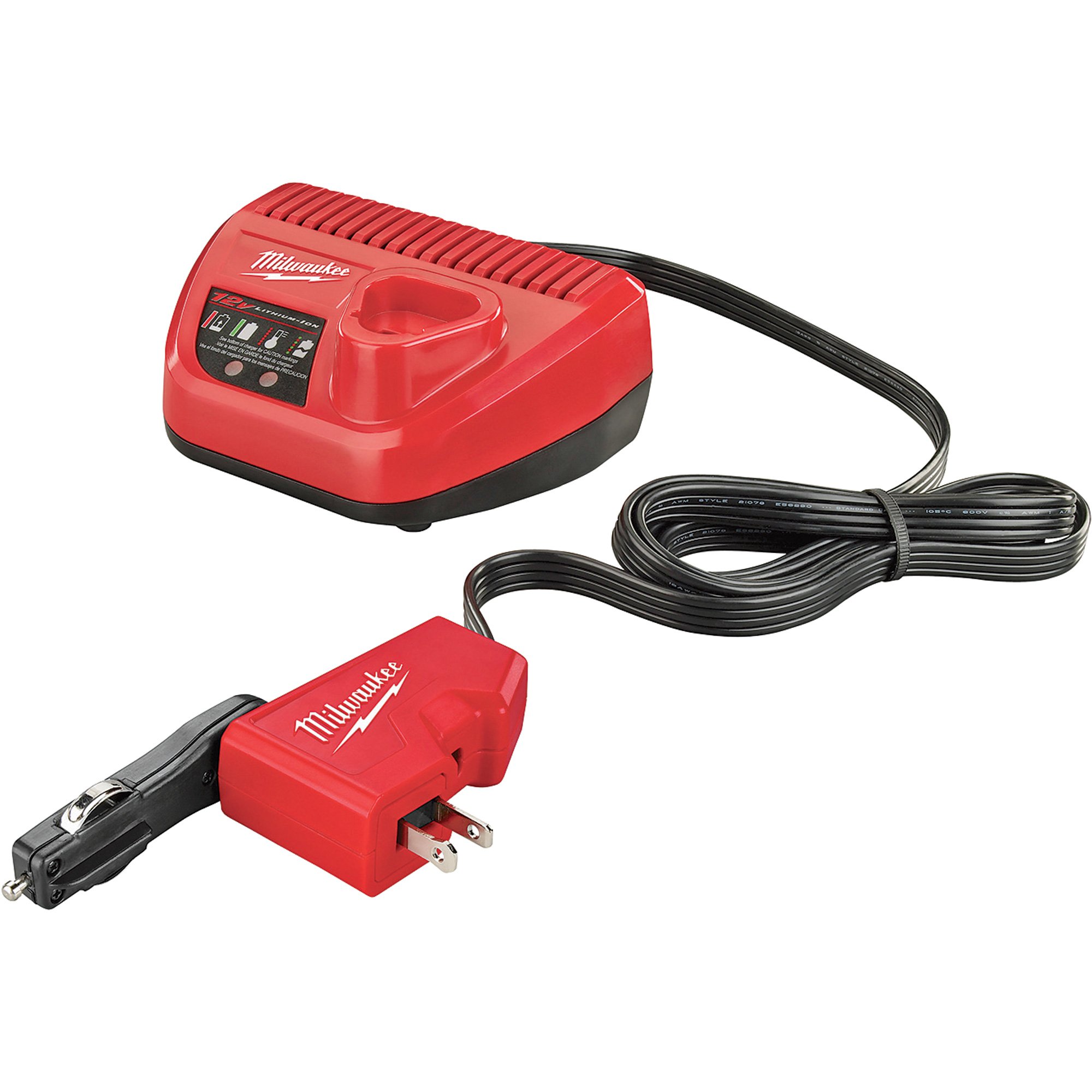 FREE SHIPPING — Milwaukee M12 AC/DC Wall and Vehicle Charger, Model# 2510-20